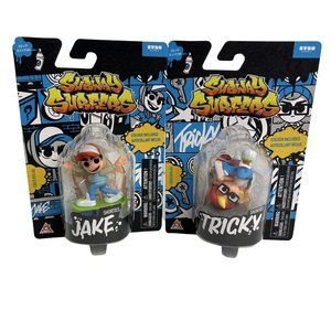 Subway Surfers Shorties Spray Crew Tricky & Jake 2" Mini Figure 2020 Sticker New